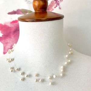 Genuine Freshwater Pearl Floating Necklace